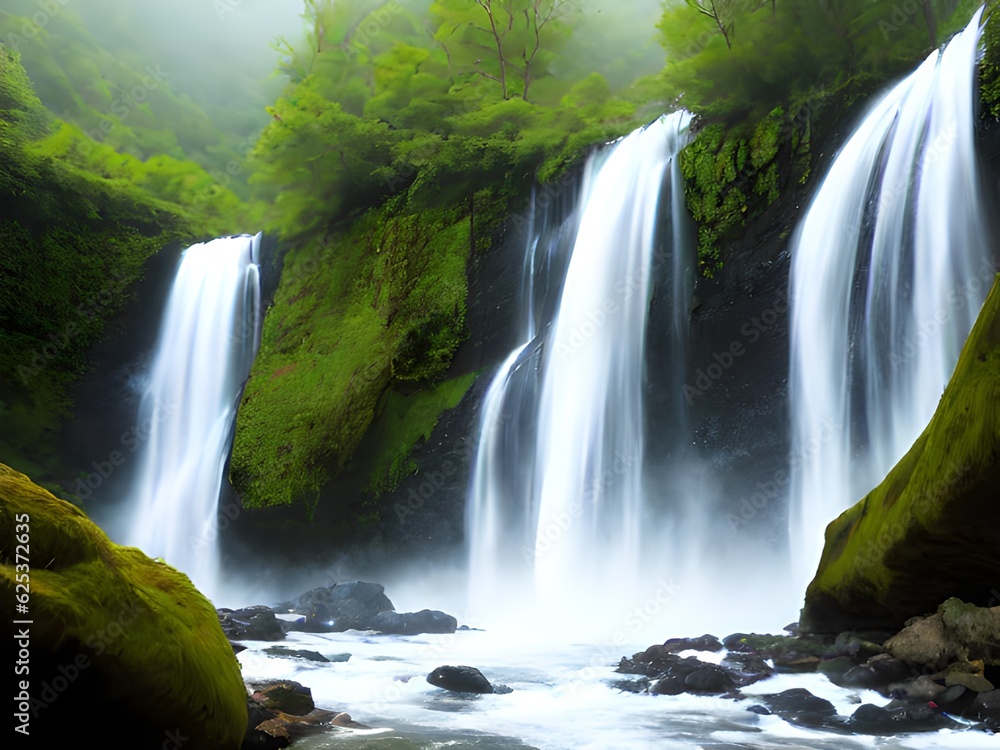 Fototapeta premium beautiful waterfall in the forest