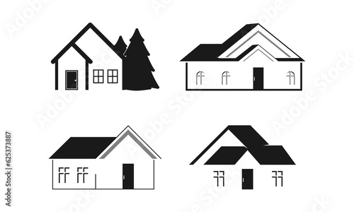 House property set illustration vector design