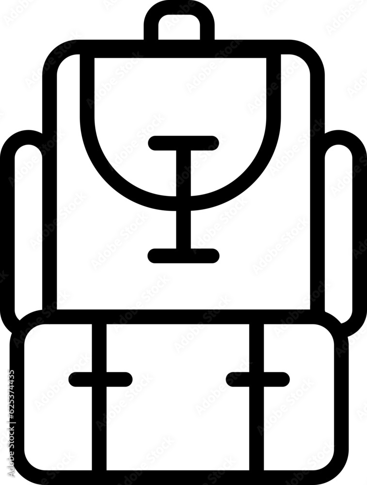 Backpack outline icon