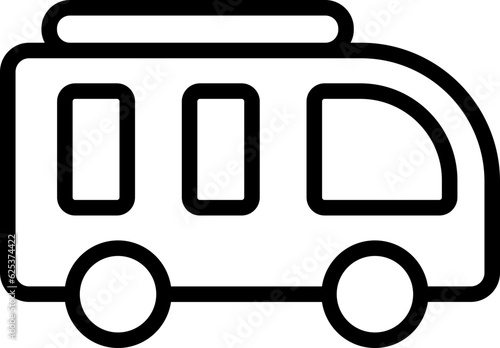 Campervan outline icon
