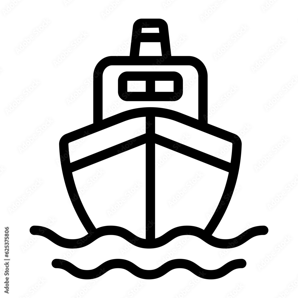 cruise ship line icon cruise ship line icon