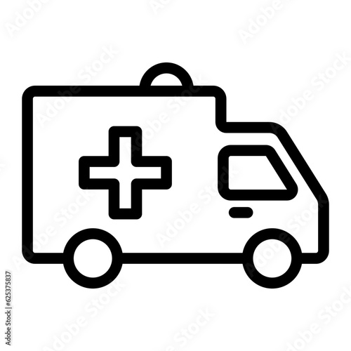 ambulance line icon