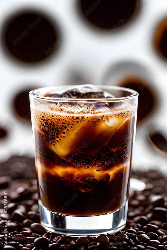 titled icy coffee the focus is on a glass titled icy coffee the focus is on a glass