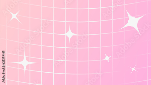 Peach Pink gradient background with grid lines and glittering effect