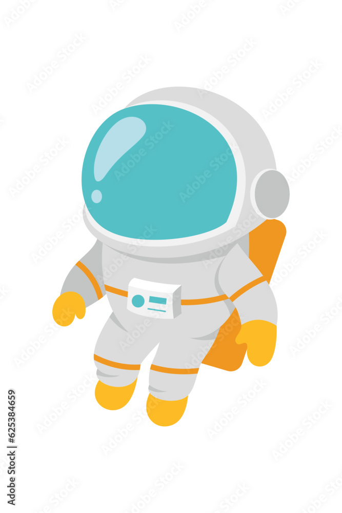 Space Object Illustration Isolated In White Background. Galaxy and Space Object Icon Design in Flat Style.