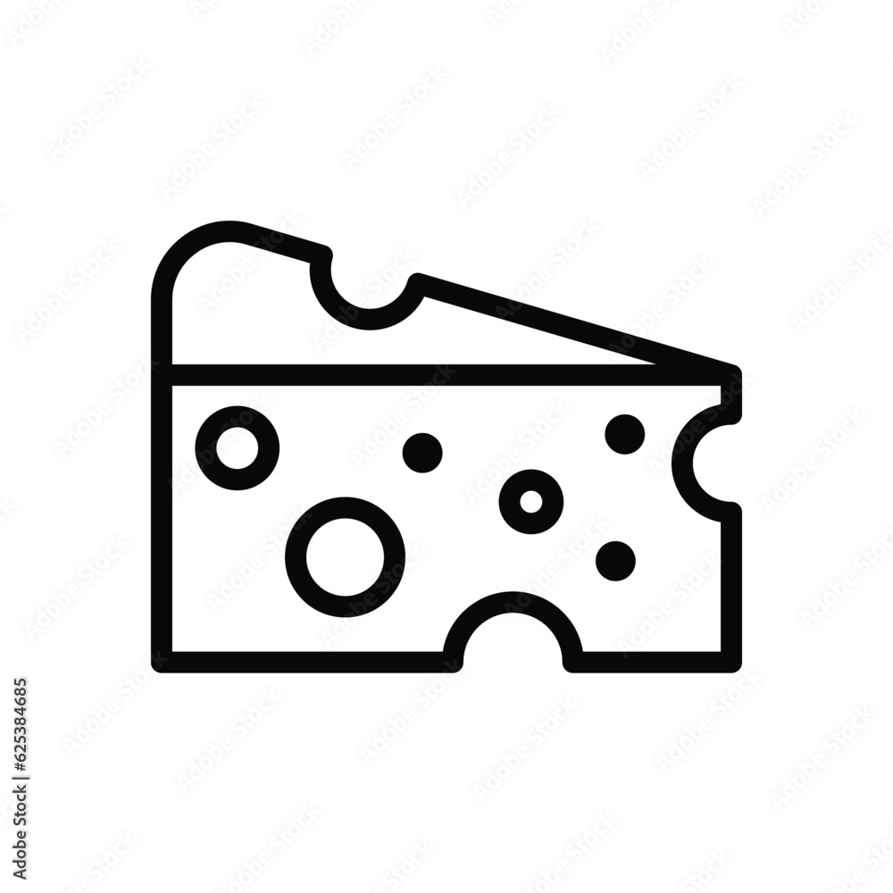 Cheese - Thin line icon - Food Icon - EDITABLE STROKE - EPS Vector Cheese - Thin line icon - Food Icon - EDITABLE STROKE - EPS Vector