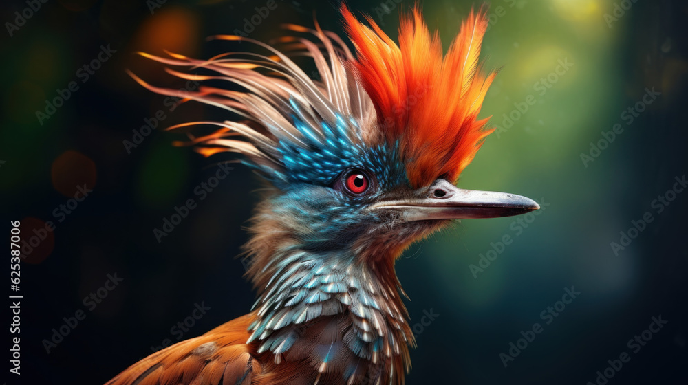 Beautiful colorful bird.  Make you want to stare.  gorgeous colors and texture.  High definition and extreme detail.