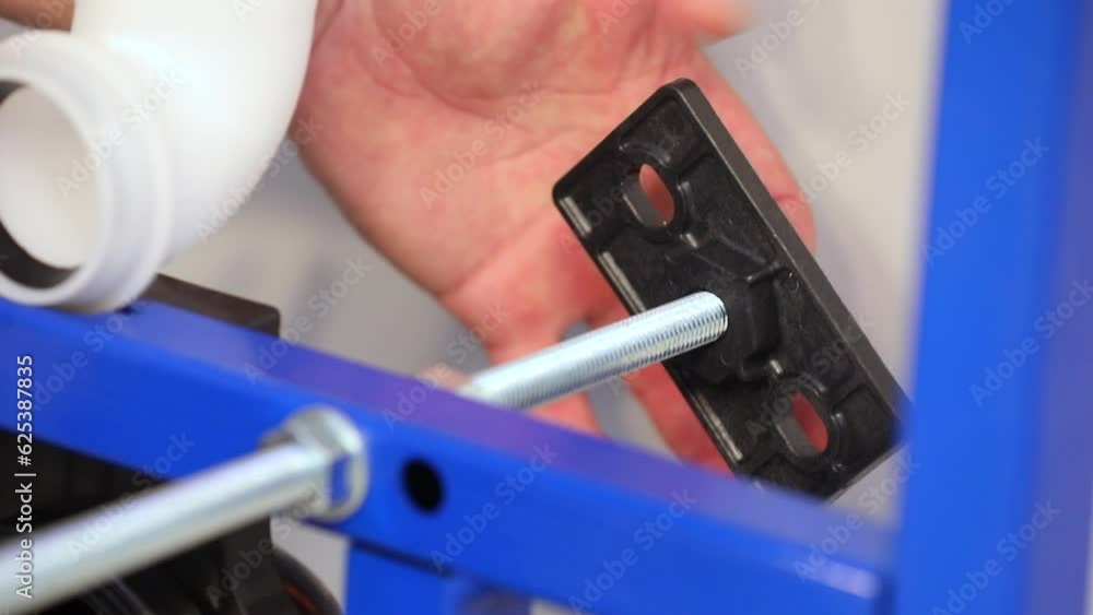 master places the material on the bolt master places the material on the bolt