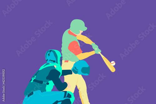 A hitter and a catcher