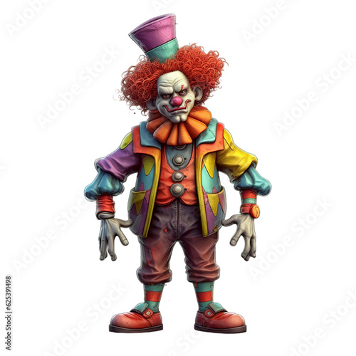 Isolated PNG cut out of a Clown, Generative ai © The Deep Designer
