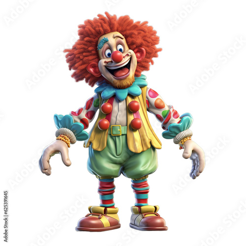 Isolated PNG cut out of a Clown, Generative ai