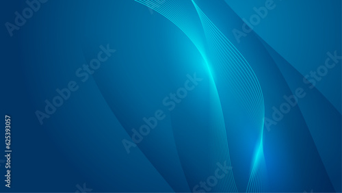 Flowing dark blue curve shape with soft gradient vector abstract background, relaxing and tranquil art, can illustrate health medical or sound of music