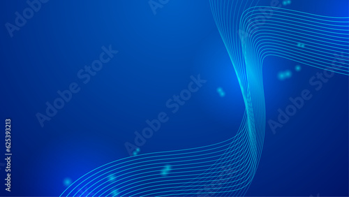 Flowing dark blue curve shape with soft gradient vector abstract background, relaxing and tranquil art, can illustrate health medical or sound of music