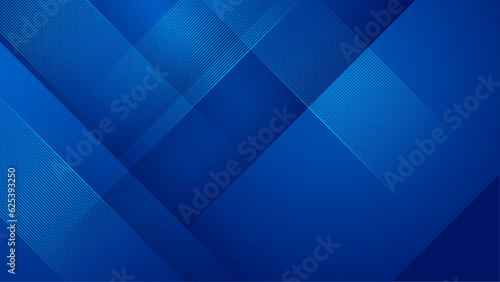 Abstract glowing circle lines on dark blue background. Geometric stripe line art design. Modern shiny blue lines. Futuristic technology concept. Horizontal banner template. Vector illustration