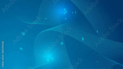 Flowing dark blue curve shape with soft gradient vector abstract background, relaxing and tranquil art, can illustrate health medical or sound of music