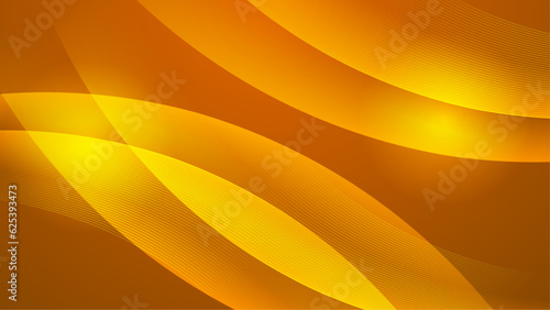 Flowing orange curve shape with soft gradient vector abstract background, relaxing and tranquil art, can illustrate health medical or sound of music