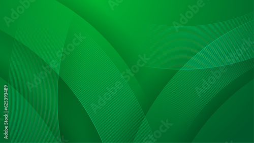 Fotografie, Obraz Modern green wave curve abstract presentation background
