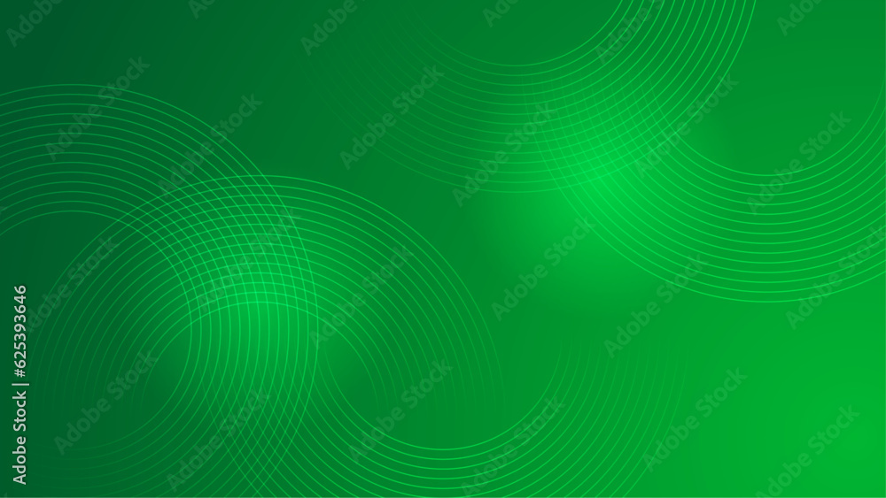 Abstract glowing circle lines on green background. Geometric stripe line art design. Modern shiny blue lines. Futuristic technology concept. Horizontal banner template. Vector illustration Abstract glowing circle lines on green background. Geometric stripe line art design. Modern shiny blue lines. Futuristic technology concept. Horizontal banner template. Vector illustration