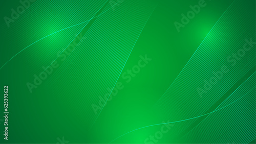 Flowing green curve shape with soft gradient vector abstract background, relaxing and tranquil art, can illustrate health medical or sound of music