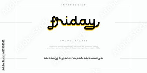 Modern abstract digital alphabet font. Minimal technology typography, Creative urban sport fashion futuristic font and with numbers. vector illustration