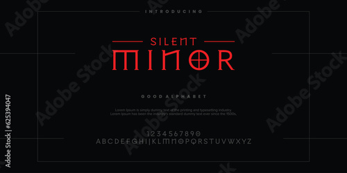 Modern abstract digital alphabet font. Minimal technology typography, Creative urban sport fashion futuristic font and with numbers. vector illustration