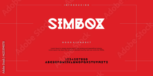 Modern abstract digital alphabet font. Minimal technology typography, Creative urban sport fashion futuristic font and with numbers. vector illustration