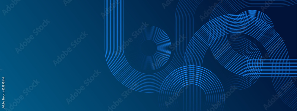 Flowing dark blue curve shape with soft gradient vector abstract background, relaxing and tranquil art, can illustrate health medical or sound of music.