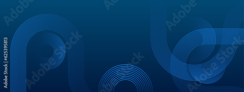 Abstract blue vector background with lines.