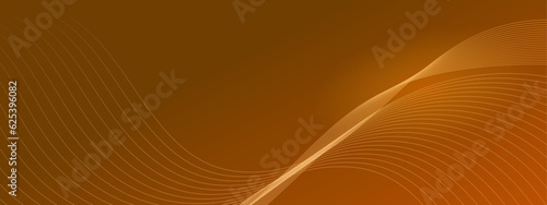 Banners with orange wave background vector illustration