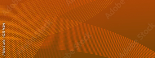 Abstract luxury golden lines curved overlapping on orange background. Template premium award design.