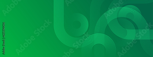 Banners with green wave background vector illustration