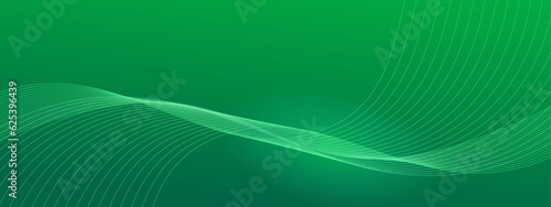 Abstract green vector background with lines.