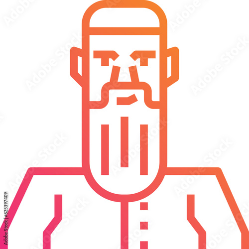 Arab man. outline icon design