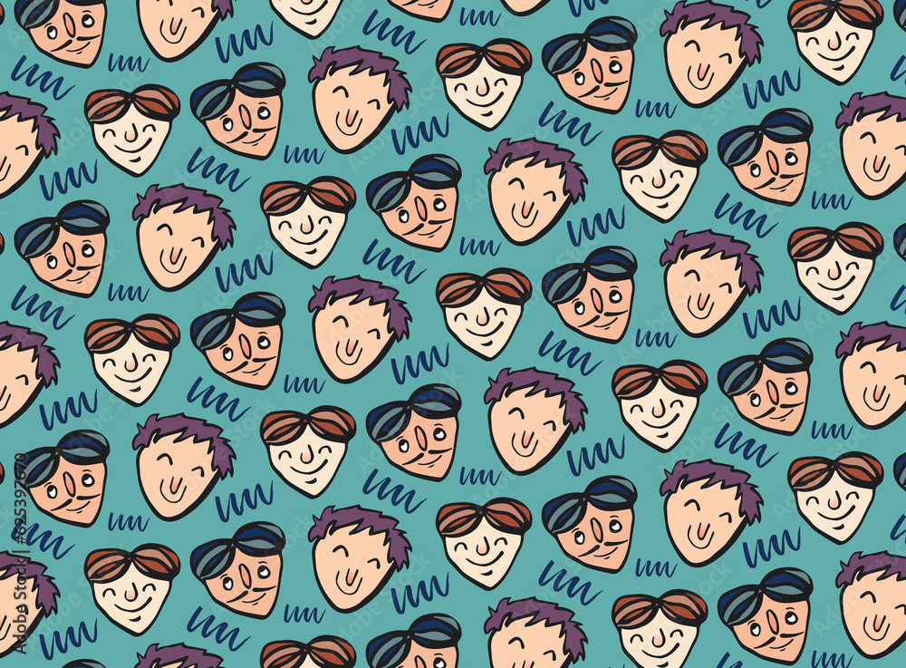 Digital png illustration of happy men faces on transparent background Digital png illustration of happy men faces on transparent background