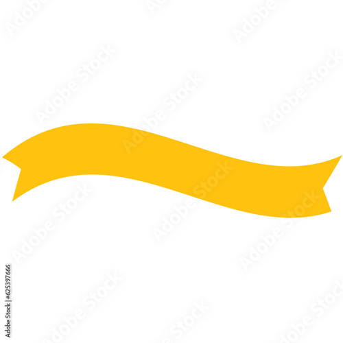 Digital png illustration of yellow ribbon with copy space on transparent background