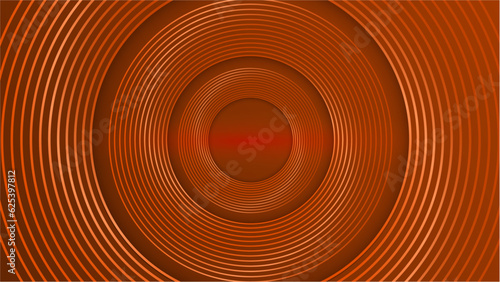 Abstract luxury glowing lines curved overlapping on orange background. Template premium award design