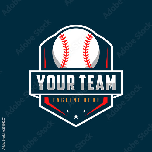 Modern professional baseball template logo design for baseball club