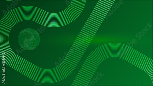 Awards background green golden royal. Lines growing elegant shine spark. Luxury premium corporate abstract design template. Classic shape post. Center led screen visual. Lights fireworks