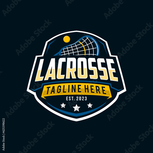 Lacrosse badge logo in modern style