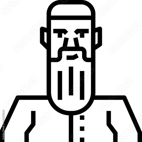 Arab man. outline icon design