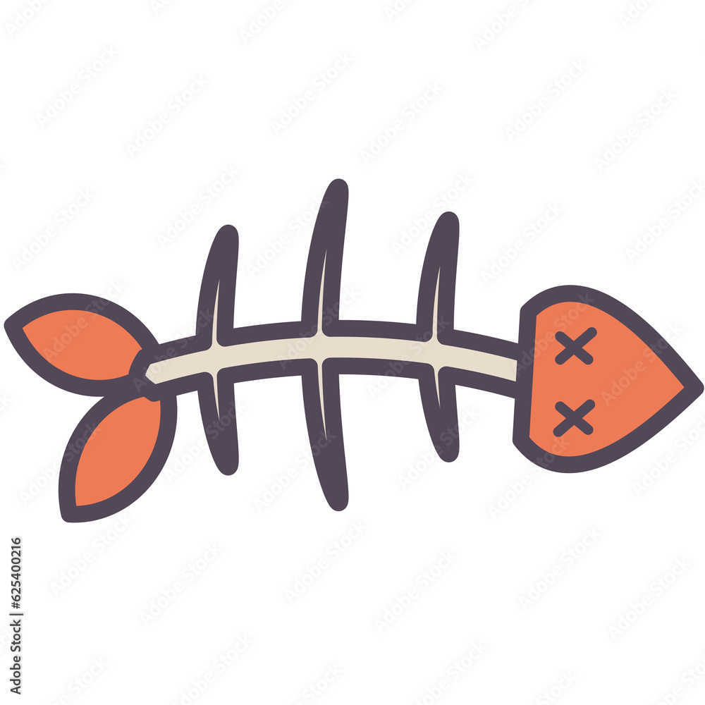 Digital png illustration of fish bone on transparent background Digital png illustration of fish bone on transparent background