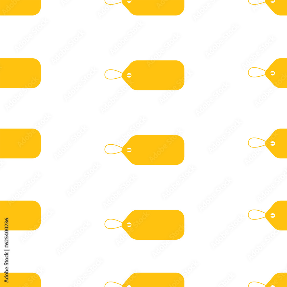Digital png illustration of yellow tags with copy space on transparent