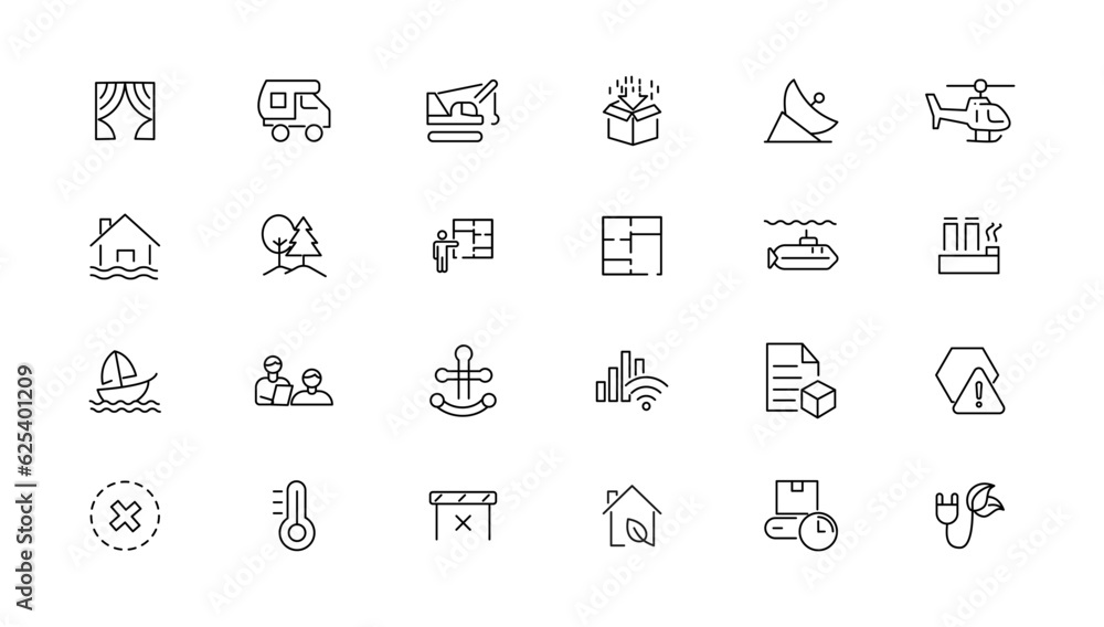 Industrial and transport linear icons collection.Set of thin line web icon set, simple outline icons collection, Pixel Perfect icons, Simple vector illustration. Industrial and transport linear icons collection.Set of thin line web icon set, simple outline icons collection, Pixel Perfect icons, Simple vector illustration.