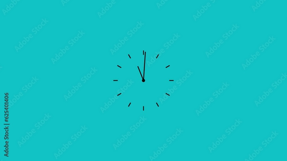 Clock icon ,arrow rotated medium fast spinning 12 hours in the circle .on the green background . Clock icon ,arrow rotated medium fast spinning 12 hours in the circle .on the green background .