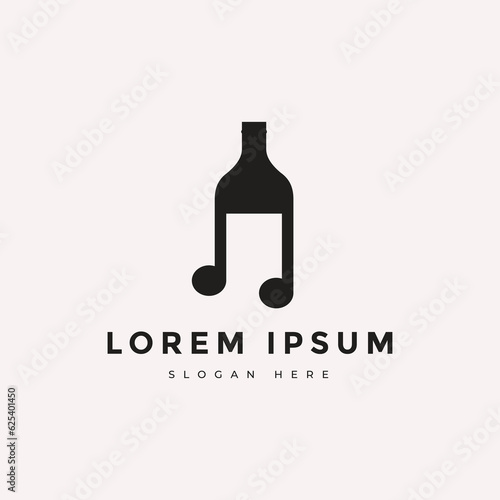 caffe music restaurant audio musical concept logo design vector vector graphic illustration
