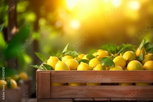 Wallpaper Mural Lemons in wooden crate Torontodigital.ca