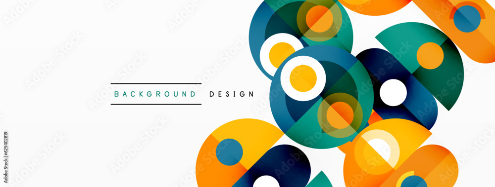 Abstract technology landing page background with circles and round elements. Creative concept for business, technology, science or print design Abstract technology landing page background with circles and round elements. Creative concept for business, technology, science or print design