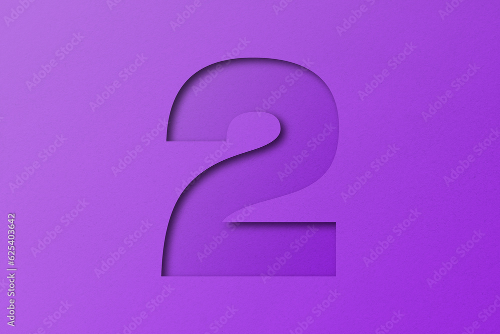 purple paper style alphabet paper number 2 purple paper style alphabet paper number 2