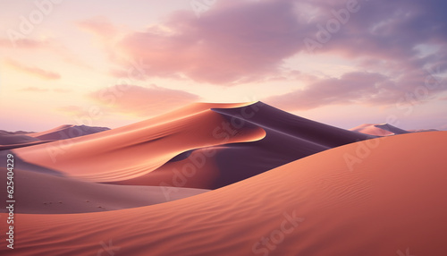 3d realistic background of sand dunes. desert landscape. © LHG