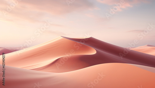 3d realistic background of sand dunes. desert landscape.